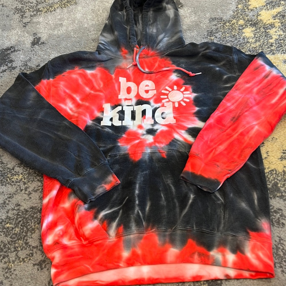 Be Kind Halloween Tie Dye Hoodie M